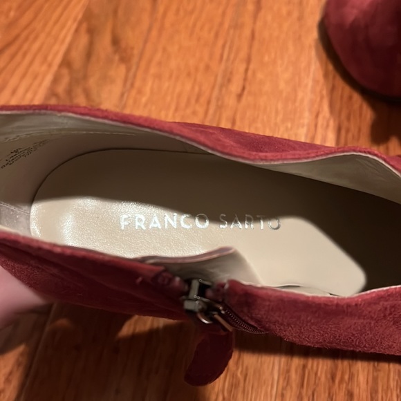 Franco Sarto Suede Peep-Toe Heels - Picture 6 of 6